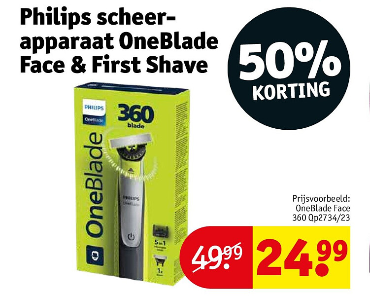 Philips scheerapparaat OneBlade Face & First Shave