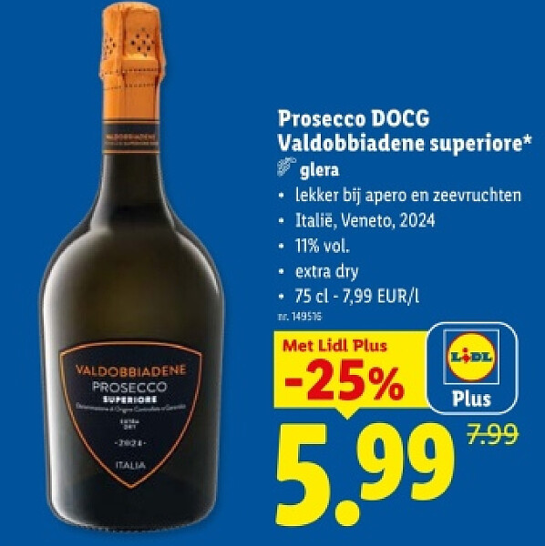 Prosecco DOCG Valdobbiadene superiore