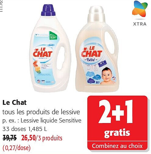 Le Chat tous les produits de lessive