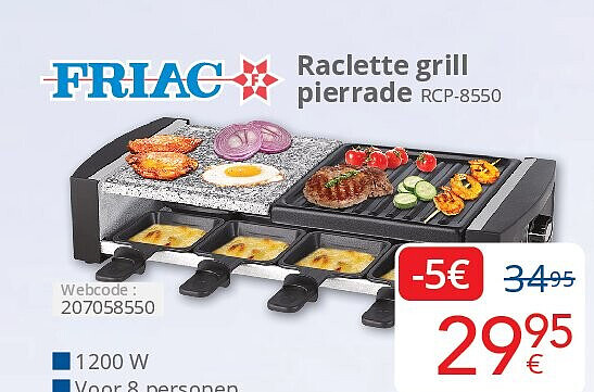 Friac Raclette grill pierrade RCP-8550