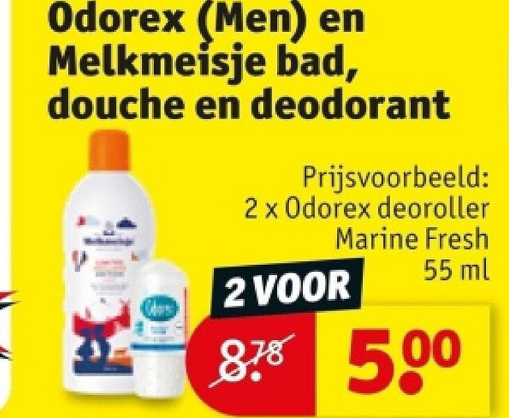 Odorex (Men) en Melkmeisje bad, douche en deodorant