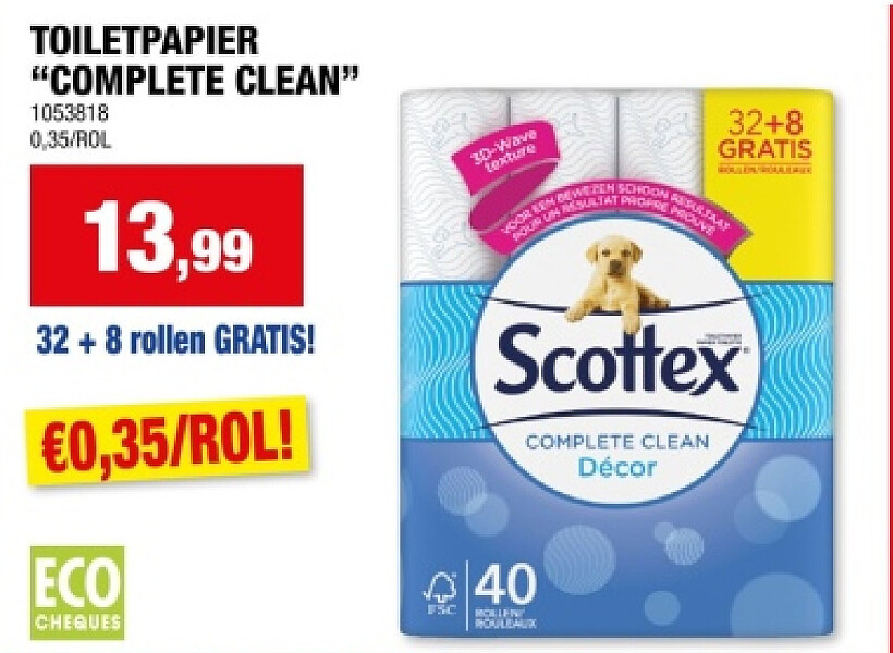 TOILETPAPIER "COMPLETE CLEAN"