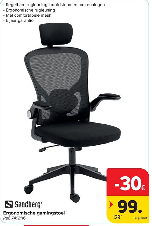 Ergonomische gamingstoel