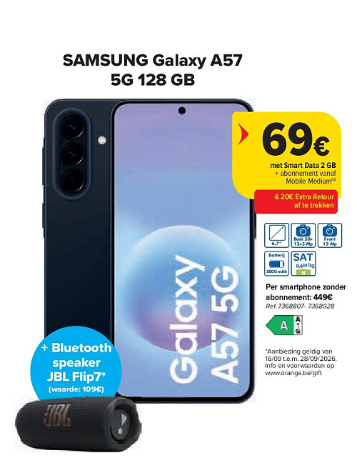 SAMSUNG Galaxy A57 5G 128 GB