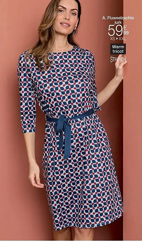 Warme jurk met print