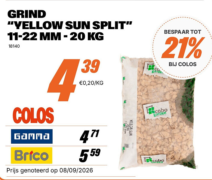 GRIND “YELLOW SUN SPLIT” 11-22 MM - 20 KG
