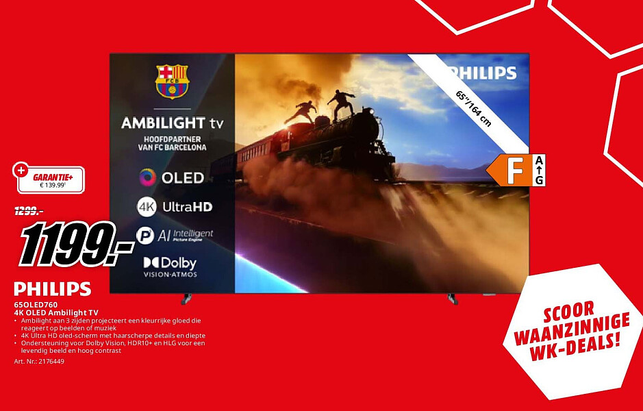 Philips 65OLED760 4K OLED Ambilight TV