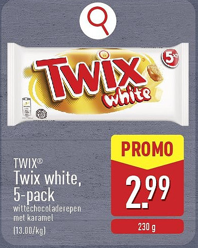 Twix white, 5-pack