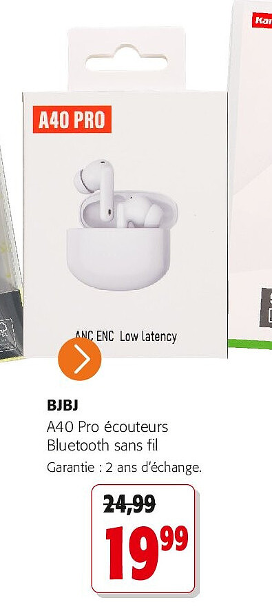 BJBJ A40 Pro écouteurs Bluetooth sans fil