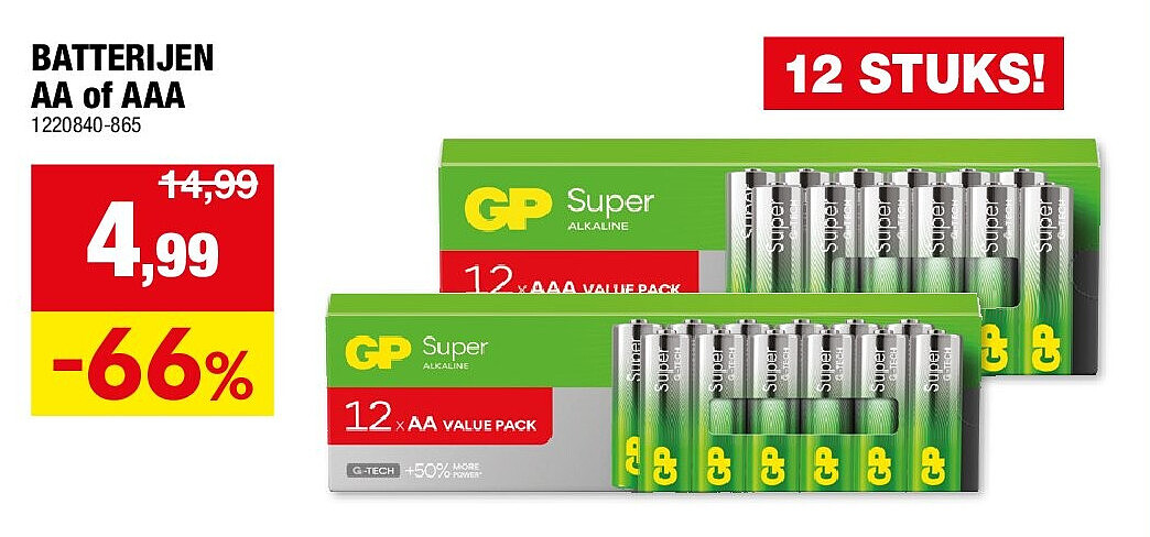 BATTERIJEN AA of AAA