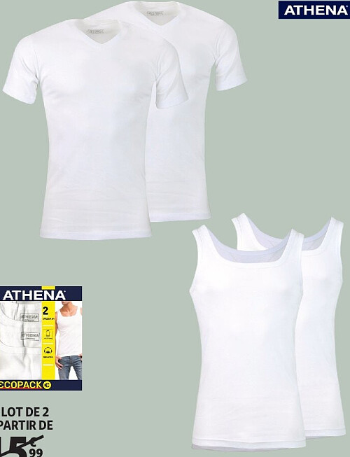 Lot de 2 débardeurs homme Athena