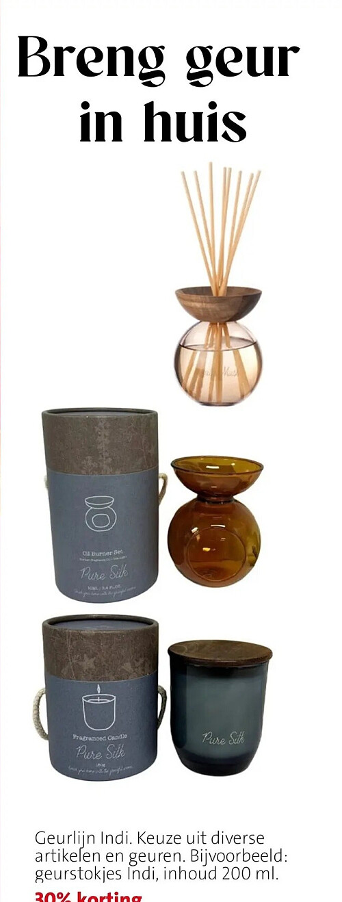 Geurlijn Indi. Keuze uit diverse artikelen en geuren. Bijvoorbeeld: geurstokjes Indi, inhoud 200 ml.