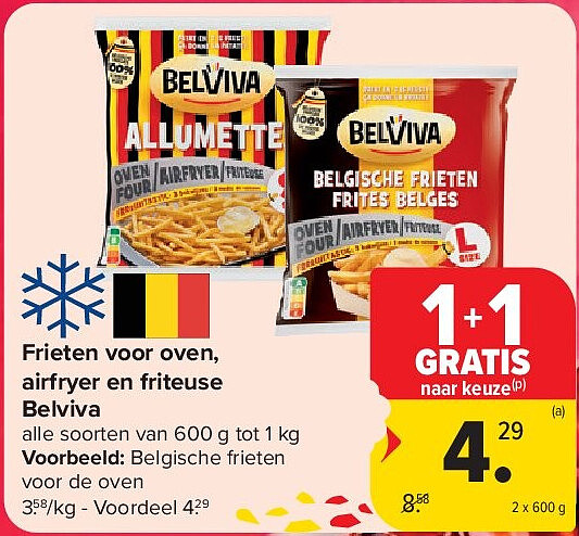Frieten voor oven, airfryer en friteuse Belviva