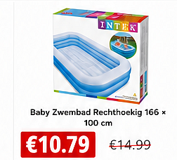 Baby Zwembad Rechthoekig 166 x 100 cm