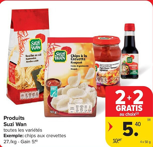 Produits Suzi Wan 4 x 50 g