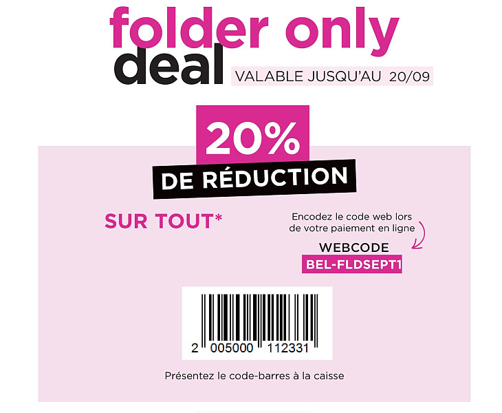 20% de réduction sur tout