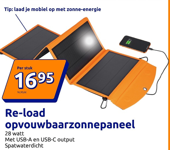 Re-load opvouwbaarzonnepaneel