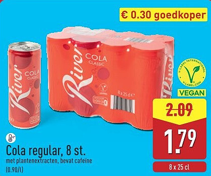 Cola regular, 8 st.