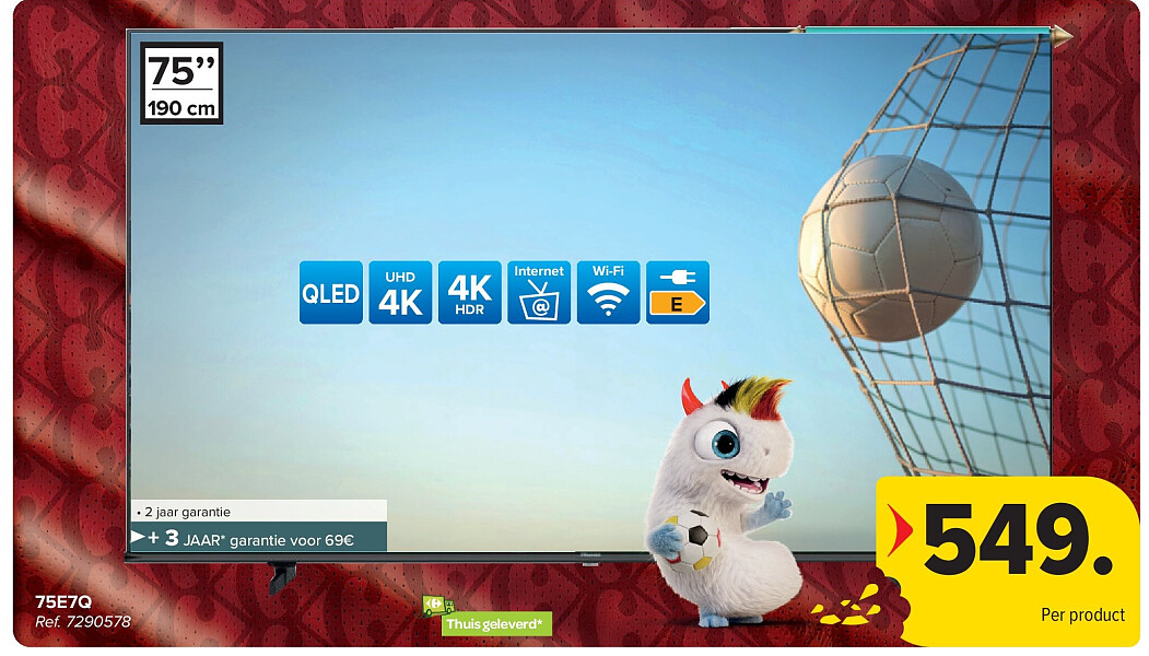 Hisense 75E7Q 4K TV