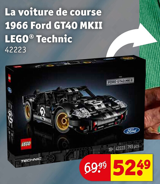 La voiture de course 1966 Ford GT40 MKII LEGO® Technic 42223