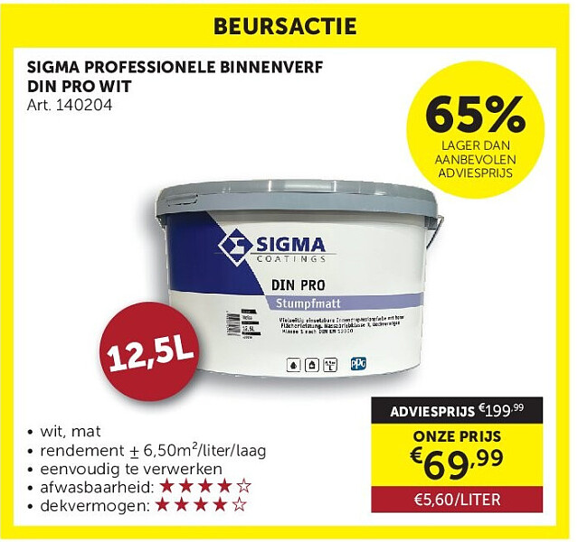 SIGMA PROFESSIONELE BINNENVERF DIN PRO WIT