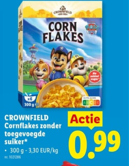 Cornflakes zonder toegevoegde suiker