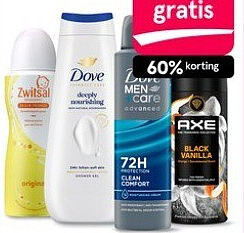 Axe, Dove, Rexona, Vaseline en Zwitsal deodorant, bad en douche en alle Andrélon