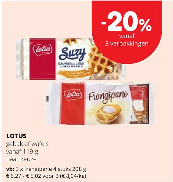 LOTUS frangipane 4 stuks 208 g