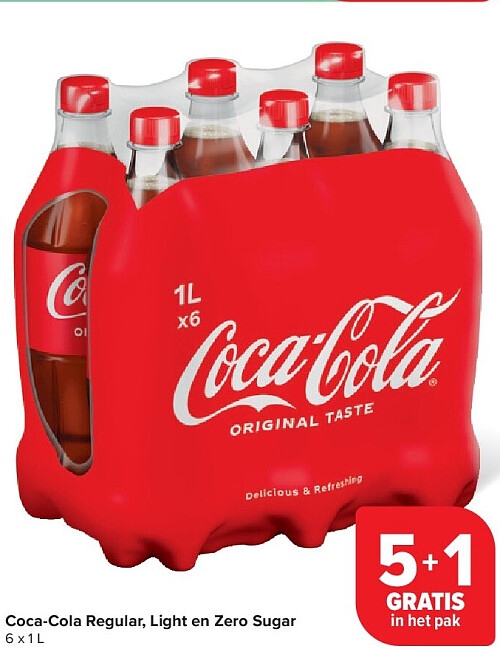 Coca-Cola Regular, Light en Zero Sugar