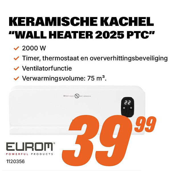 KERAMISCHE KACHEL “WALL HEATER 2025 PTC”