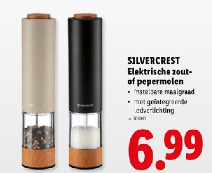 Elektrische zoutof pepermolen