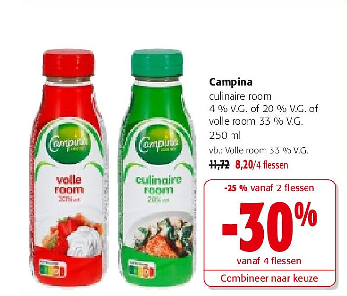 Campina Volle room 33 % V.G.