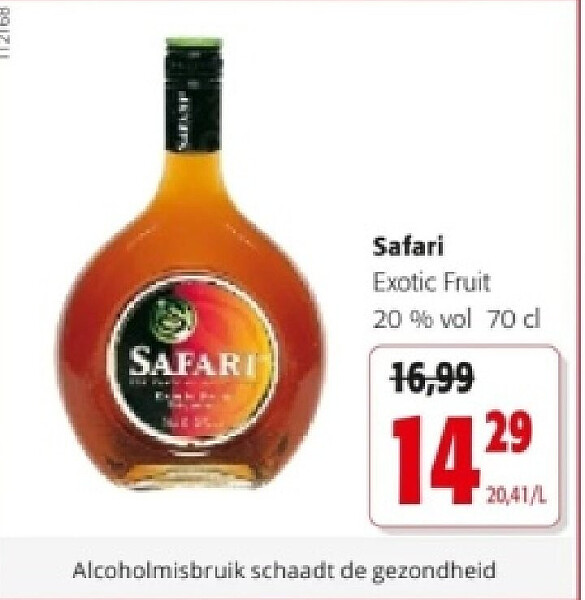 Safari Exotic Fruit 20 % vol 70 cl