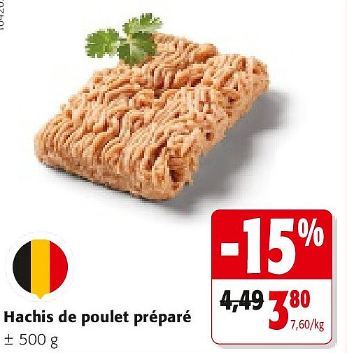 Hachis de poulet préparé