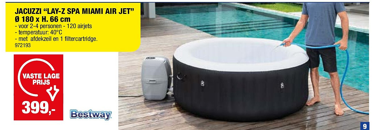 JACUZZI “LAY-Z SPA MIAMI AIR JET” Ø 180 x H. 66 cm