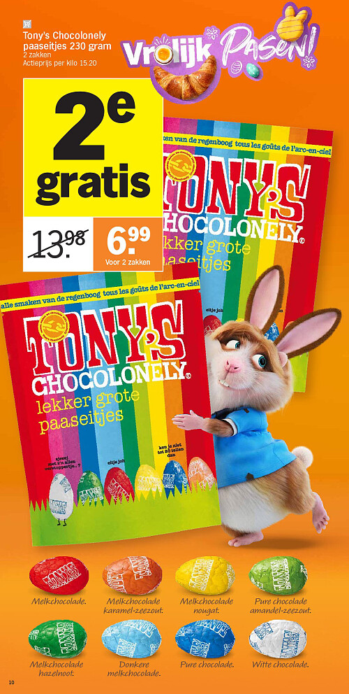 Tony's Chocolonely paaseitjes 230 gram