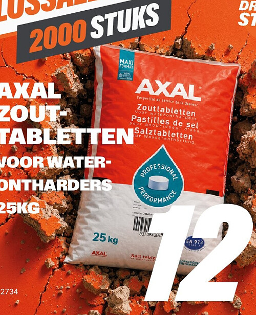 Axal zouttabletten voor waterontharders 25 kg