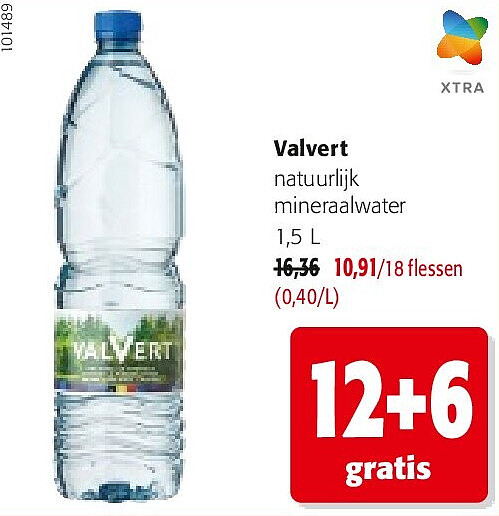 Valvert natuurlijk mineraalwater 1,5 L