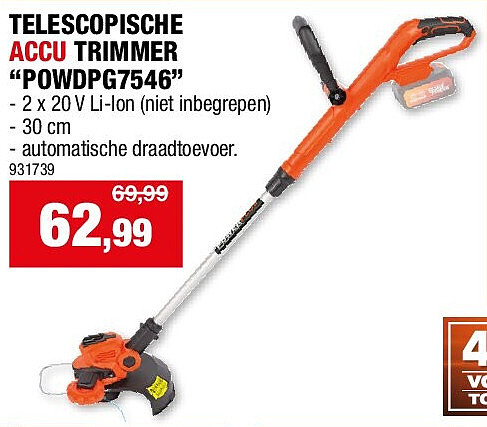TELESCOPISCHE ACCU TRIMMER “POWDPG7546”