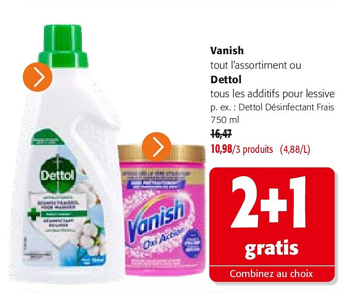 Vanish tout l’assortiment