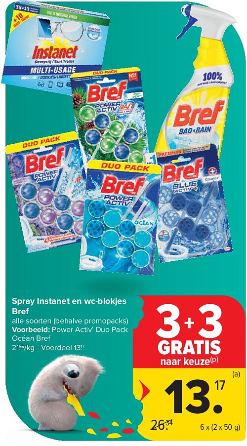 Spray Instanet en wc-blokjes Bref