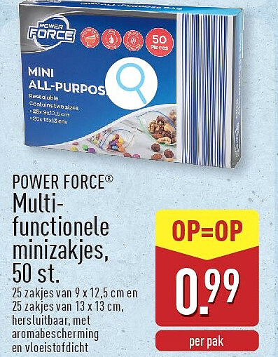 Multi functionele minizakjes, 50st.
