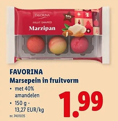 FAVORINA Marsepein in fruitvorm