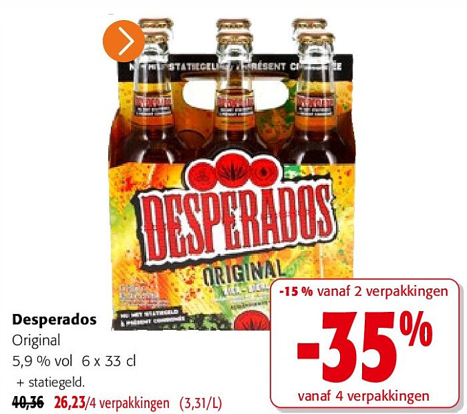 Desperados Original 5,9 % vol 6 x 33 cl