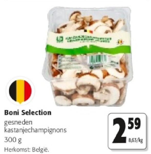 Boni Selection gesneden kastanjechampignons 300 g
