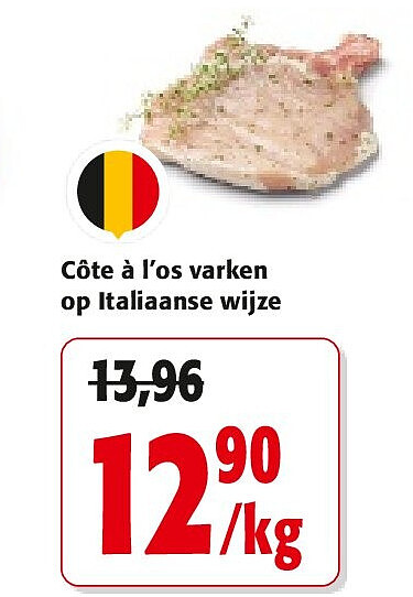 Côte à l’os varken op Italiaanse wijze
