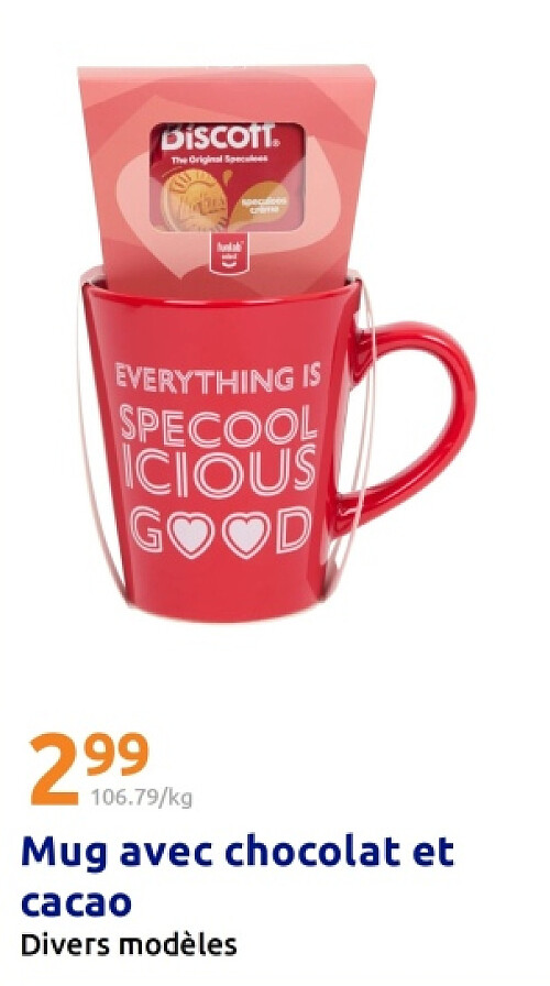 Mug avec chocolat et cacao