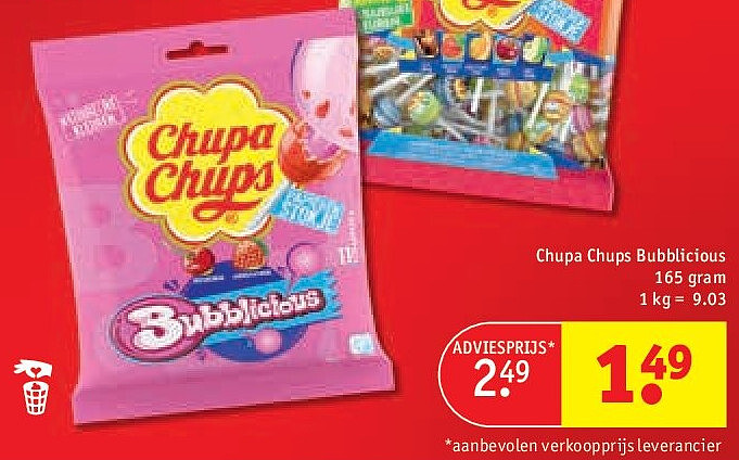 Chupa Chups Bubblicious 165 gram