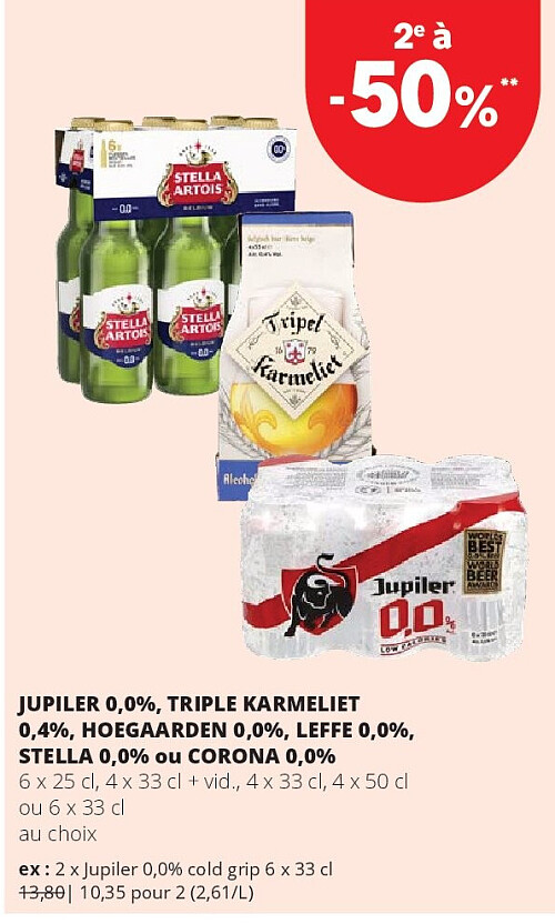 Jupiler 0,0% cold grip 6 x 33 cl