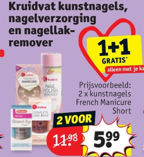 Kruidvat kunstnagels, nagelverzorging en nagellakremover